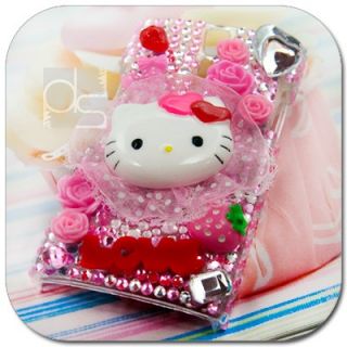 Hello Kitty 3D Bling Crystal Hard Skin Case For Sprint Motorola Photon