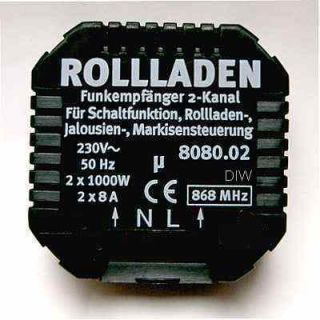 ROHRMOTOR FUNKSCHALTER + Sender DIW 868 free control