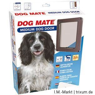 DOG MATE in braun 215B oder weiß 215W HUNDETÜR / EINBAUTÜR