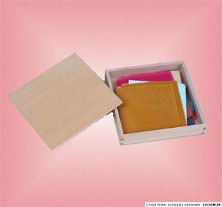 Montessori Material Kasten mit Stoffe Sinnesmaterial NEU Fingerspitzen