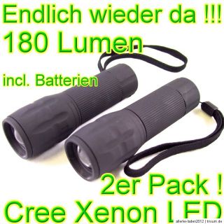 NEU  2 superhelle 250 Lumen CREE Xenon LED Taschenlampen