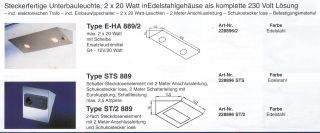 Thebo HA 689 Steckdose Edelstahl Unterbau Küchen 1fach