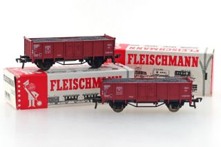 Fleischmann 5205 Offene Güterwagen Omm m. Kohle Einsatz