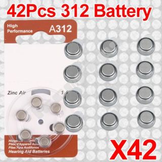 42X Hörgerätebatterien Knopfzelle S312A 312AE 1,4V 312