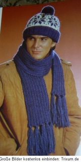 Mützen Handschuhe Schals zum Stricken und Häkeln Burda 1980 Bilder