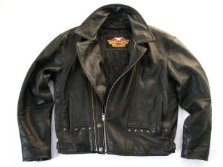 Org. Harley Davidson Oldschool Leder Jacke Größe Herren L