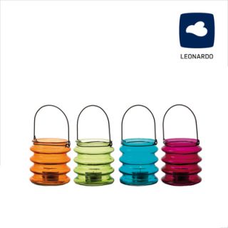 LEONARDO 4er Set Lampions Windlichter Laterne Garten Balcony farbig