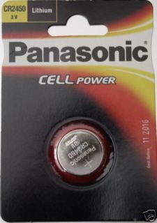 2x Panasonic CR 2450 Knopfzelle CR2450 Lithium 3 Volt