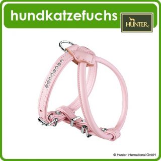 Hunter Hundegeschirr Diamond rosa Swarovski Leder Ledergeschirr strass