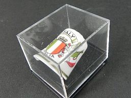 Fingerhut ITALIEN Wappen in Box, aus Porzellan,Collector Thimble,Neu
