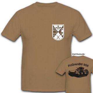 PzGrenBtl 908 + Spz Marder Panzergrenadier Bataillon BTL BW T Shirt