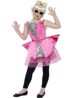 Dance Diva Kinderkostüm Gaga Kostüm Disco Lady Kinder 9 12 Gr L