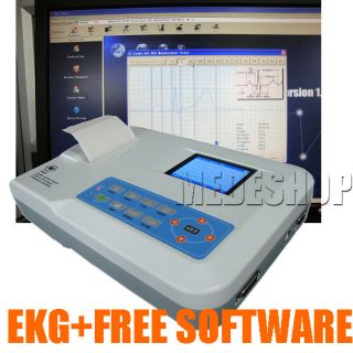 Digital 3 Channel 12 lead ECG EKG machine free software Analysis EKG