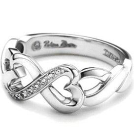 925 Sterling Silber Ring Infinity Ringe Unendlichkeit Ring Eternal