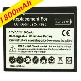 1800mAh Lithium ion Battery For LG Optimus 2x P990 Optimus 3D P920