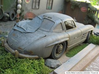 Mercedes 300SL Umbau 1:18 Diorama Scheunenfund barn find junkyard
