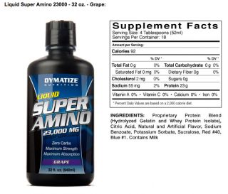 2x Dymatize   Liquid Super Amino 23000   BCAA Whey