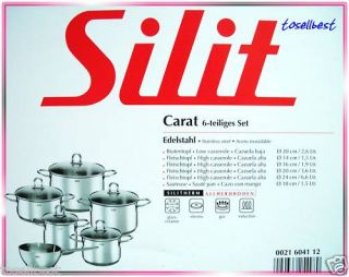 Silit Carat 6 teilig Topfset Induktion Edelstahl NEU 