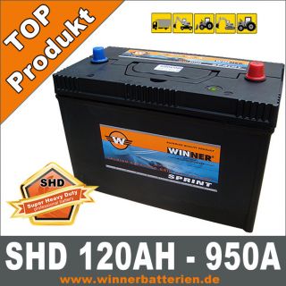 LKW Batterie 120Ah   950A/EN Starterbatterie Schlepper Unimog Trecker