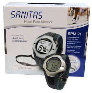 Sanitas Herzfrequenz Pulsuhr SPM 21 Pulsmesser Sport Fitness Uhr Inkl