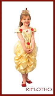 Disney Prinzessin Golden Belle Deluxe Kostüm Kleid NEU 98/104