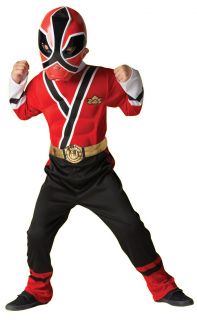 Kostüm Power Ranger Samurai Muskel Rot Kinder Jungen Verkleidung 3