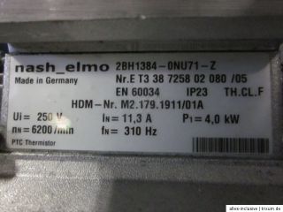 Nash Elmo Seitenkanalverdichter Vakuumpumpe Serie G 200 / 2BH1384