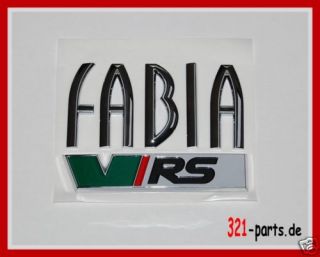 Original Skoda Fabia VRS Schriftzug RS 5J 6Y #SK0001