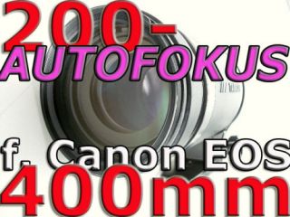 200 400mm AUTOFOKUS ZOOM SUPER TELE OBJEKTIV EF f CANON EOS