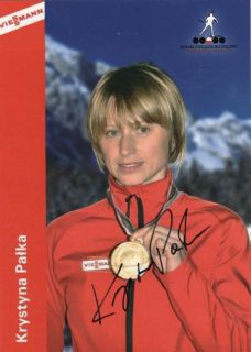 Krystyna Palka (POL) Biathlon Autogramm AG994