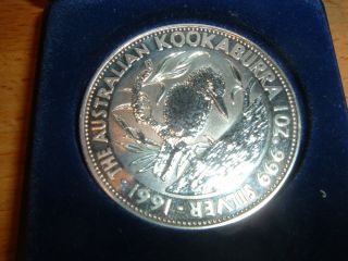 Australian 5 Dollar Silbermünze 999 1991 Kookaburra 1OZ