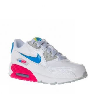  Nike Trainers Shoes Kids Air Max 90 2007 Leather White: Shoes