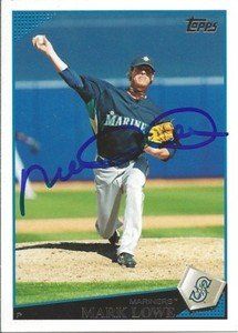 Mark Lowe Signed Seattle Mariners 2009 Topps Card