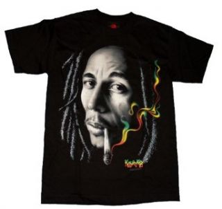 Bob Marley Rasta Smoke T Shirt Tee: Clothing