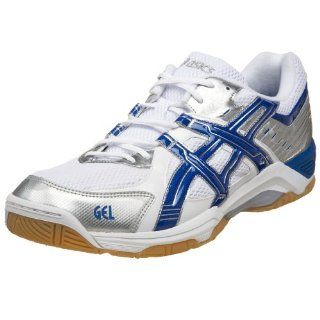 GEL Rocket Volleyball Shoe,White/Jet Blue/Lightning,14 D US Shoes