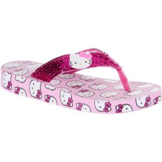 Hello Kitty Glitter Strap Girls Flip Flops