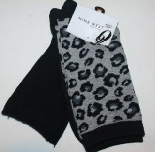 Dress Socks 2 Pair Shoe Size6 10.5   Black/Grey Leopard Clothing