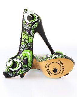 IRON FIST Oh No Lime Green Platform Heels (10) Shoes