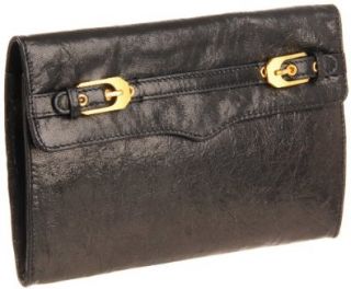 Rebecca Minkoff Buckled Clutch,Black,One Size Shoes