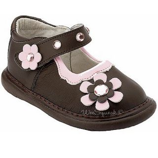Baby Toddler Girl Brown Crystal Maryjane Shoes 3 12: Wee Squeak: Shoes