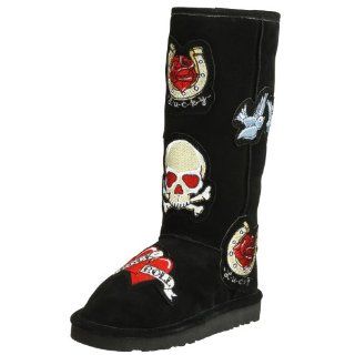 : Chooka Womens Black Tattoo City Sheepskin Boot,Black,7 M US: Shoes