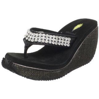 Volatile Womens Tinsel Sandal,Black,9 B US Shoes