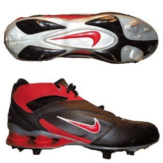  Nike AROD SHOX Mens Metal Baseball Cleats (14, Black/Red): Shoes