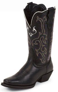 Justin Womens BLACK DEERCOW Boots JL2554 Shoes