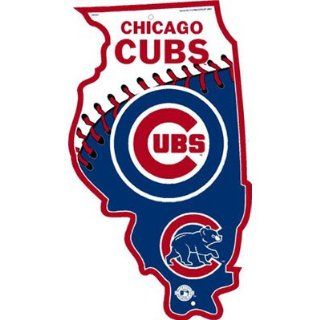 Chicago Cubs Plastic Illinois State Cutout Sign Sports