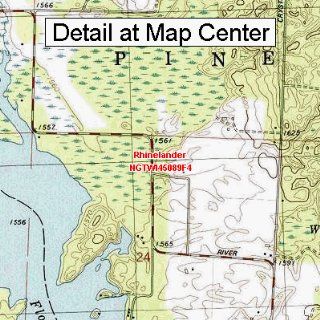 USGS Topographic Quadrangle Map   Rhinelander, Wisconsin