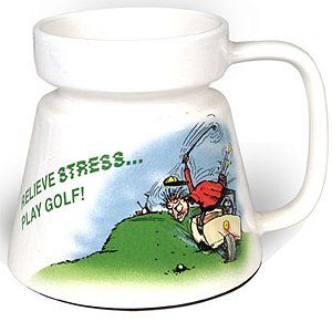 Golf Gifts and Gallery Relieve Stress Travel Mug: Sports