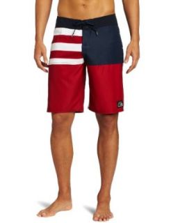 Quiksilver Mens Stars And Stripes Boardshort, Cardinal