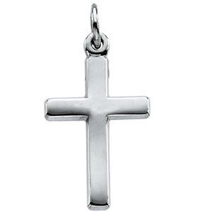 Cross Pendant. 16.50X12.00 Mm Cross Pendant In Platinum Jewelry