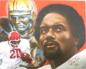 Billy Sims signed Oklahoma Sooners 16x20 Canvas Glicee